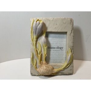 Frame-ology Stone Finish Floral Crocus Picture Frame 1997 United Design Corp